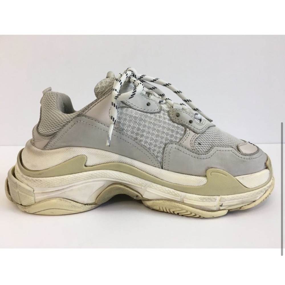 Authentic BALENCIAGA Triple S Size 38 Gray Sneakers - Picture 3 of 10